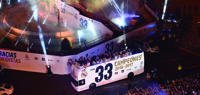 Autobús descapotable Celebración Real Madrid