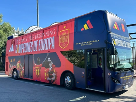 Autobús serigrafiado Eurocopa selección Española 2024