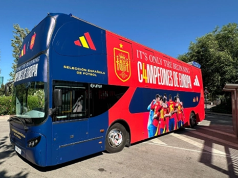 Autobús serigrafiado Eurocopa selección Española 2024